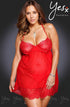 YesX YX952Q Red Babydoll Set, UK lingerie at My Devilish Desires
