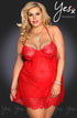 YesX YX952Q Red Babydoll Set, UK lingerie at My Devilish Desires