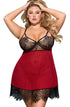 YesX YX958Q Black/Red Babydoll Set, UK lingerie at My Devilish Desires