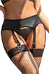 YesX YX985 Suspender Belt and Thong Set Black, UK lingerie at My Devilish Desires