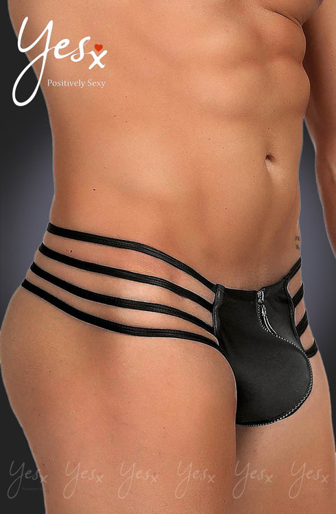 YesX YX971 Men's Thong Black, UK lingerie at My Devilish Desires