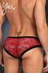 YesX YX974 Men's Brief Red/Black, UK lingerie at My Devilish Desires