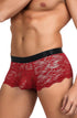 YesX YX976 Mens Boxer Brief Red/Black, UK lingerie at My Devilish Desires