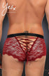 YesX YX976 Mens Boxer Brief Red/Black, UK lingerie at My Devilish Desires
