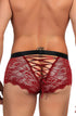 YesX YX976 Mens Boxer Brief Red/Black, UK lingerie at My Devilish Desires