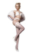 Ballerina 586 White Hold Ups, UK lingerie at My Devilish Desires