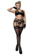Ballerina 594 Black Hold Ups Plus, UK lingerie at My Devilish Desires
