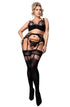 Ballerina 595 Black Hold Ups Plus, UK lingerie at My Devilish Desires