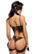 Beauty Night Shaquila black lingerie set detail at My Devilish Desires