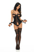 Beauty Night Shaquila wet look corset detail, clubwear at My Devilish Desires