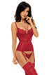 Beauty Night Ravenna cherry wet look corset, bold lingerie at My Devilish Desires