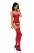 Beauty Night Ravenna cherry wet look corset detail, clubwear at My Devilish Desires