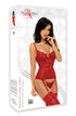 Beauty Night Ravenna cherry wet look corset, bold lingerie at My Devilish Desires