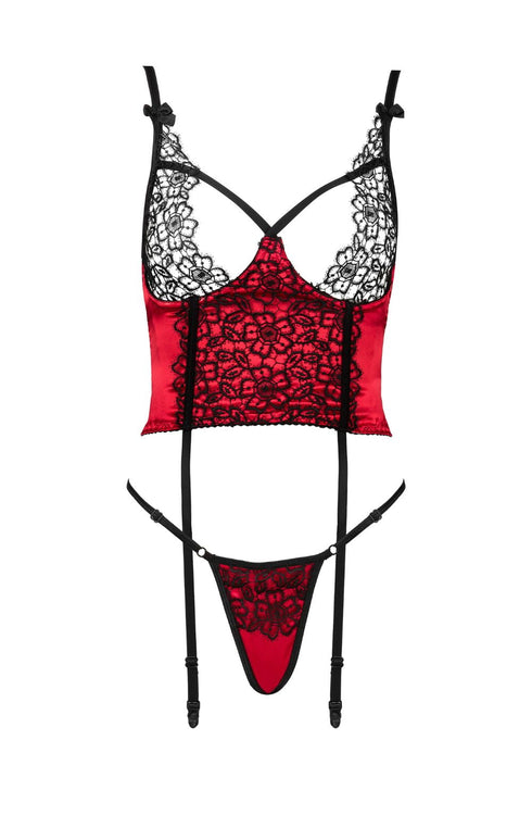 Beauty Night Olena corset side view, UK lingerie at My Devilish Desires