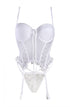Gracya Madonna white corset detail, UK lingerie at My Devilish Desires