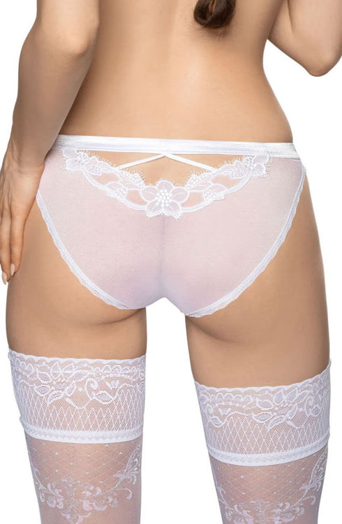 Roza Malani White Brief, UK lingerie at My Devilish Desires