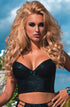 Roza Ilaris black half corset back view, UK lingerie at My Devilish Desires