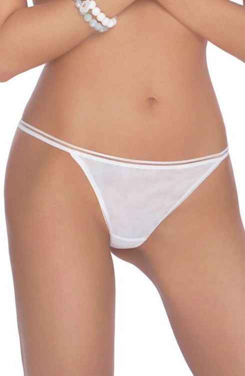 Roza Lea Thong White, UK lingerie at My Devilish Desires