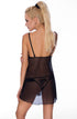 Roza Mehendi Chemise Black, UK lingerie at My Devilish Desires