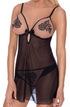 Roza Mehendi Chemise Black, UK lingerie at My Devilish Desires