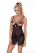 Roza Mehendi Chemise Black, UK lingerie at My Devilish Desires