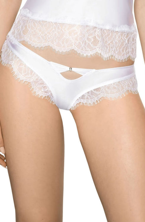 Roza Sija White Brief, UK lingerie at My Devilish Desires
