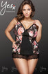 YesX YX835Q Floral Babydoll, UK lingerie at My Devilish Desires