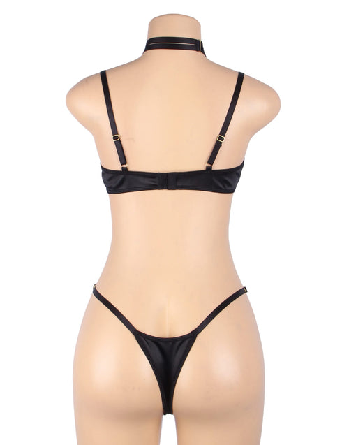 YesX YX871Q Hollow Cut Halter Bra Set, UK lingerie at My Devilish Desires