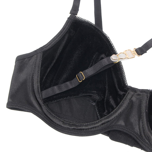 YesX YX871Q Hollow Cut Halter Bra Set, UK lingerie at My Devilish Desires