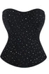 YesX YX895 black sequin corset detail, party lingerie at My Devilish Desires