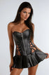YesX YX897 faux leather corset and skirt, wet look clubwear at My Devilish Desires