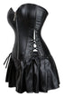 YesX YX897 faux leather corset and skirt, wet look clubwear at My Devilish Desires
