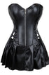 YesX YX897 faux leather corset and skirt detail, wet look clubwear at My Devilish Desires